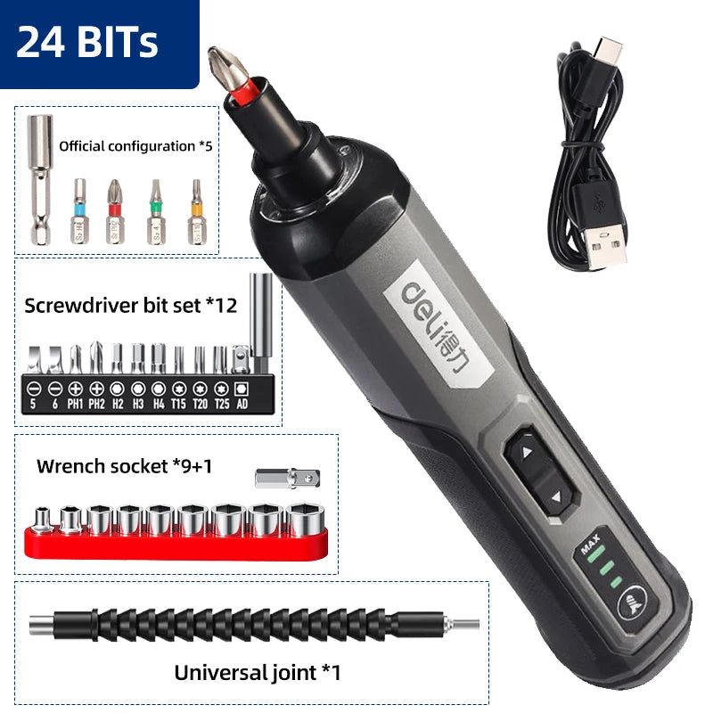 Electrical Screwdriver Set Cordless  Rechargeable