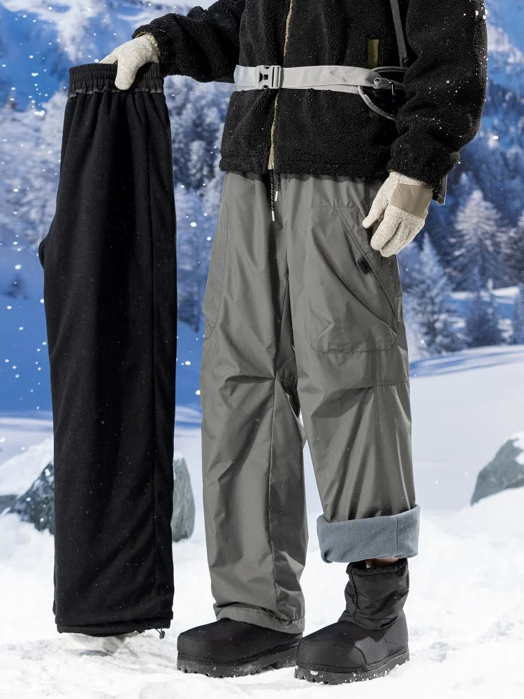 Men's Winter Fleece Warm Pants Outdoor Waterproof