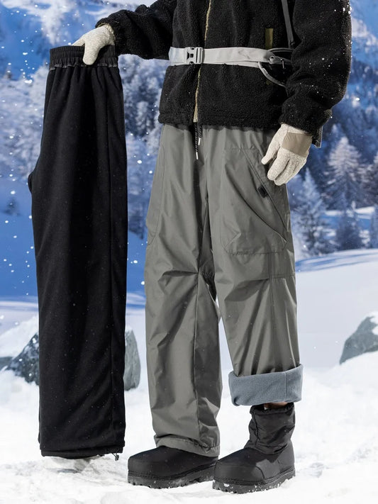 Men's Winter Fleece Warm Pants Outdoor Waterproof