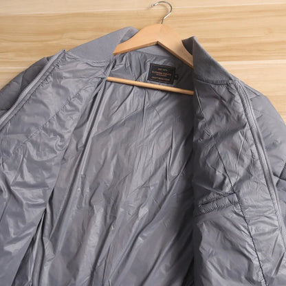 Men's Cotton Jacket with Quilted Diamond Pattern