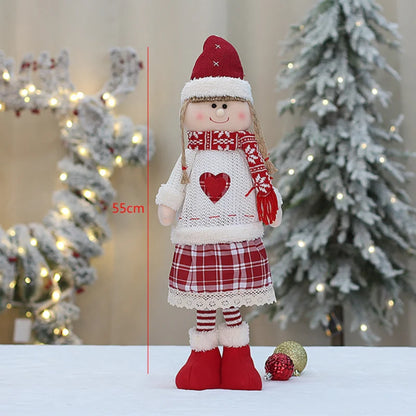 Large Standing Santa Figurine Doll Home Decoration