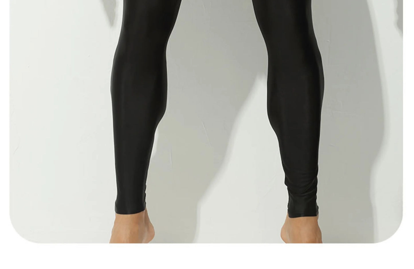 Glossy Men's Tight Fitness Running Sweatpants Leggings
