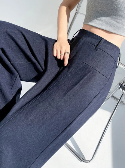 White Pants For Women Cotton Formal High Waist