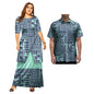2 Pcs Custom Polynesian Traditional Dresses and Mens Shirts