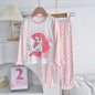 2 Pcs Girls Rapunzel Sleepwear Cartoon Pajamas