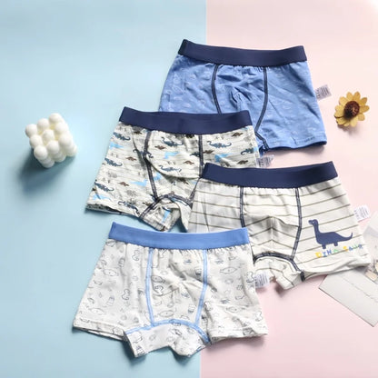 8PC Boys Boxer Cotton Underwear Teenager Cartoon