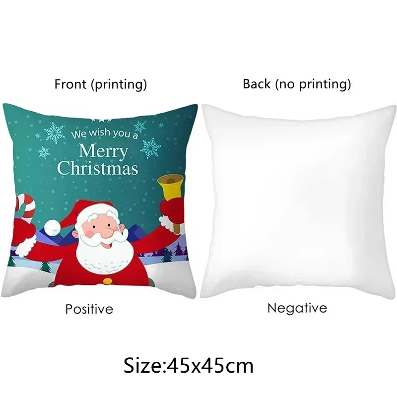 Christmas Tree & Snowflake Pattern Merry Christmas Pillowcases