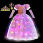 Disney Glowing Rapunzel Costume Girl LED Princess Gown