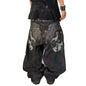 Oversized Print Baggy Jeans Men Vintage Gothic