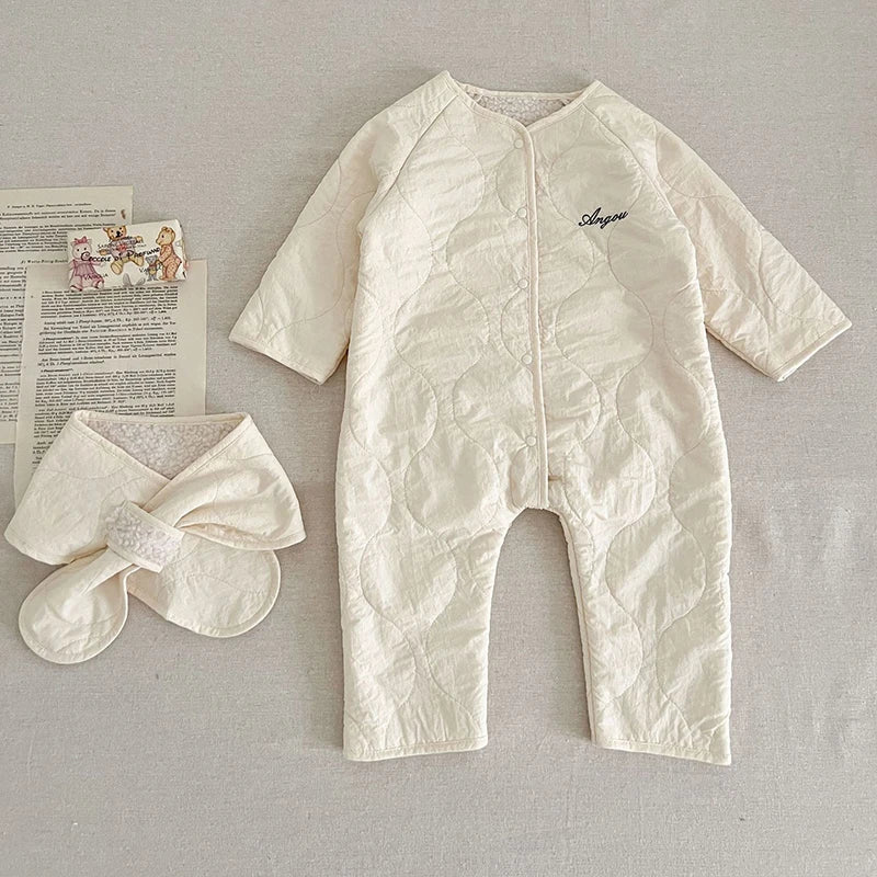 Infant Baby Girls Long Sleeve Cotton Jumpsuit