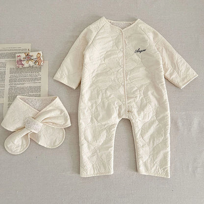 Infant Baby Girls Long Sleeve Cotton Jumpsuit