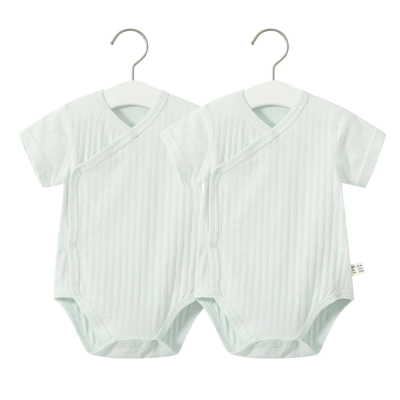2Pcs Newborn Baby Girls Romper Pure Cotton Bodysuit