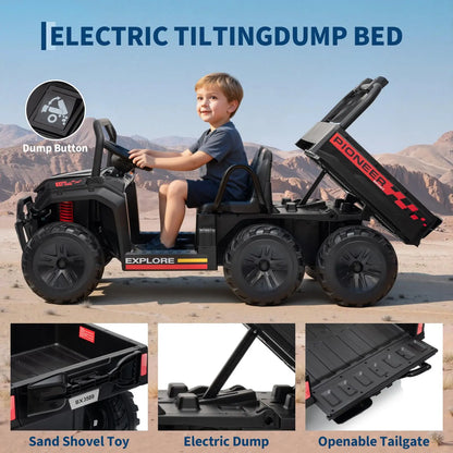 24V 4WD Electric Ride-on Dump Truck For Kids