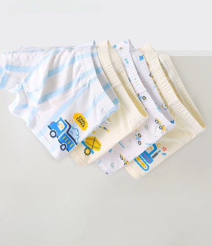 4PCS Boys Comfort  Antibacterial Underwear Cool Breathable