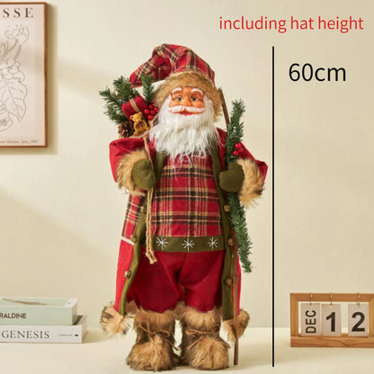 Large Standing Santa Figurine Doll Home Decoration