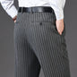 Mens High Waist Wool Trousers Cashmere Suit