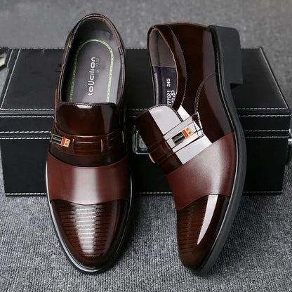 Black Patent Leather Business Men's Formal Shoes