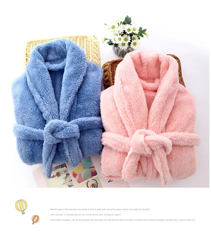 Boys/Girls Warm Fleece Flannel Bath Robes