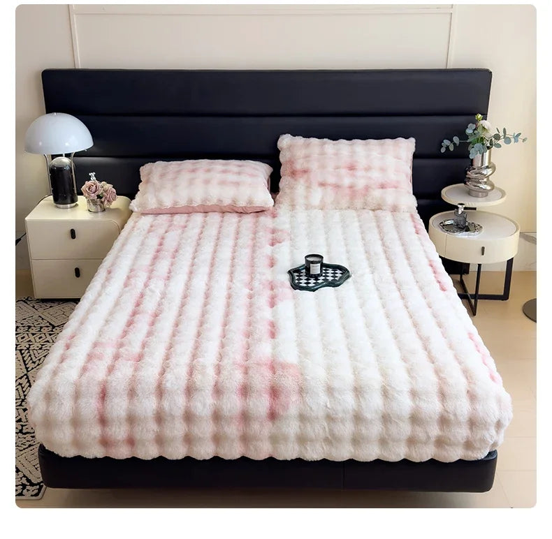 Plush Sheet Cover All-inclusive Mattress Protective Cover