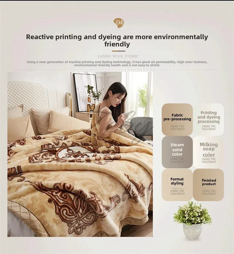 European Style Warm Raschel Blanket Weighted Comforter