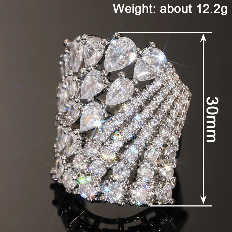Full Round/Pear Cubic Zirconia Fashion Design Luxury