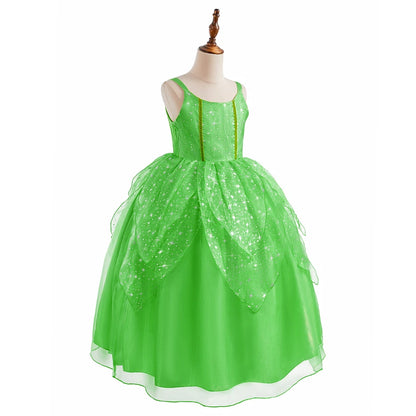 Girls Elsa Anna Dress Princess Carnival Jasmine Rapunzel