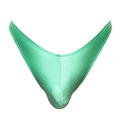 Young Men Low Rise V-shaped Thongs Satin