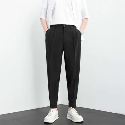 Solid Color Baggy Casual Harem Pants Men
