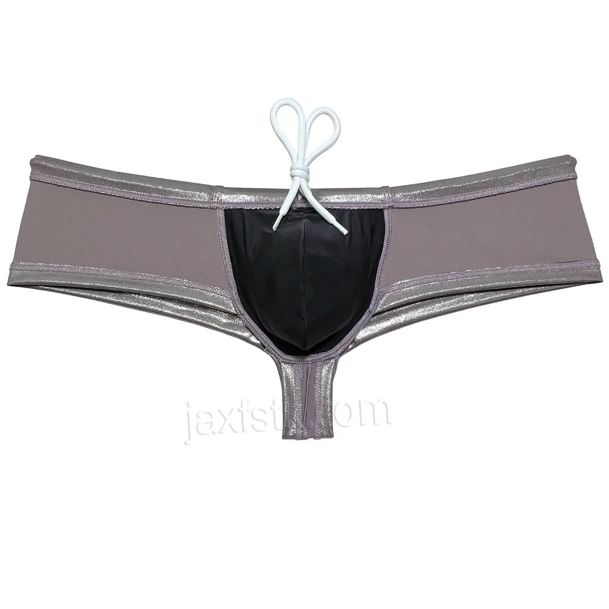 Sexy Men's Shiny Pouch Swimwear Bikini Drawstring