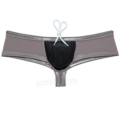 Sexy Men's Shiny Pouch Swimwear Bikini Drawstring