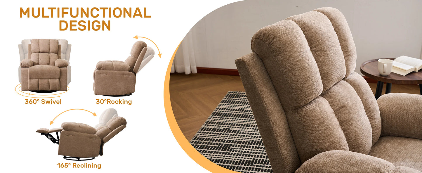 Rocking Recliner Chair, Modern Glider Recliner