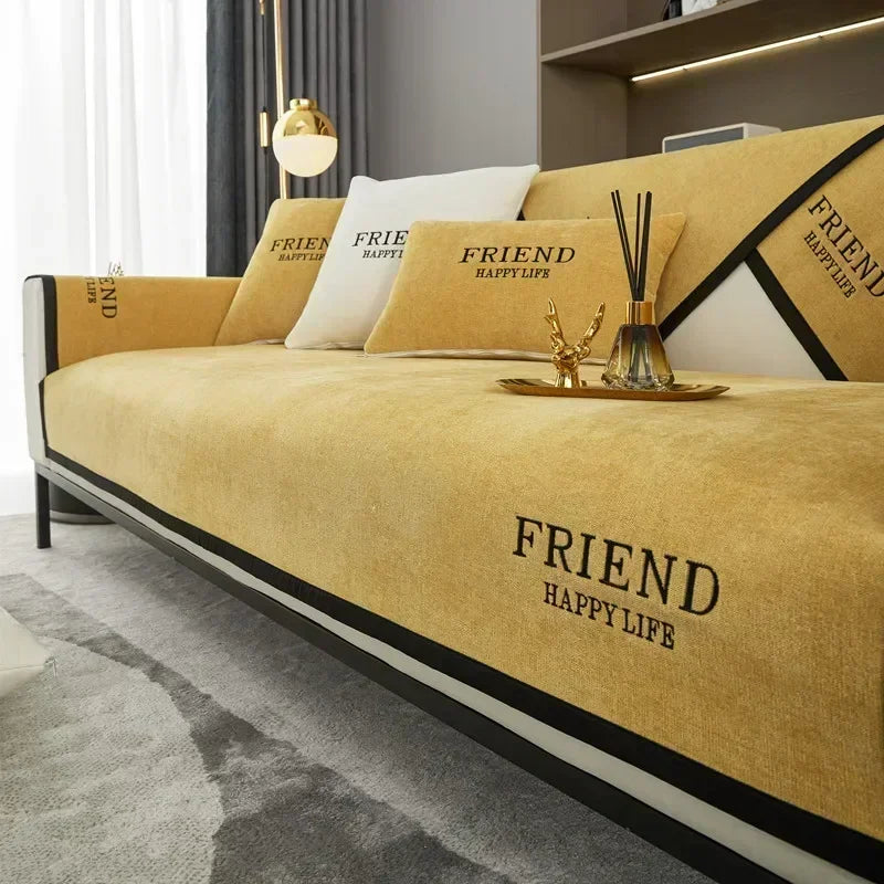 Luxury Sofa Cushion Chenille Non-slip Cover