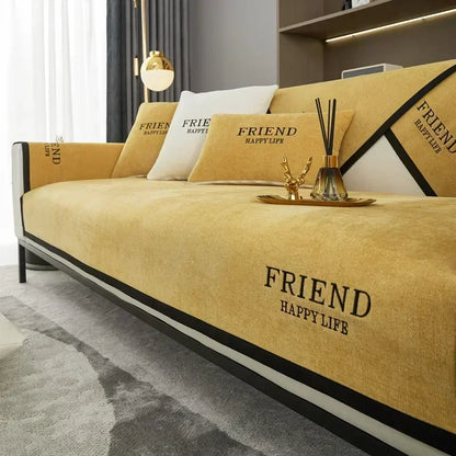 Luxury Sofa Cushion Chenille Non-slip Cover