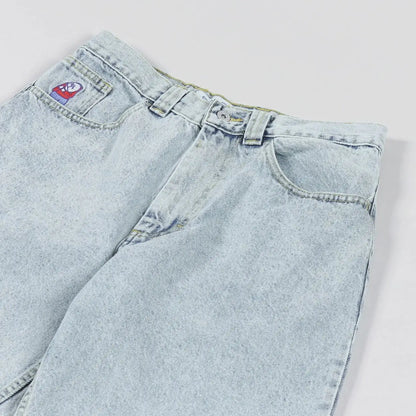 Big Boy Cartoon Graphic Streetwear Denim Shorts Men