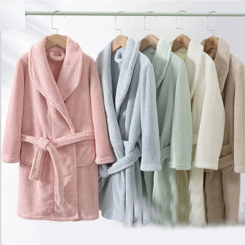 Boys/Girls Warm Fleece Flannel Bath Robes