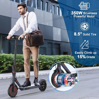 Electric Scooter 350W 19mph Max Speed Folding