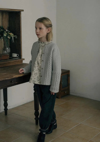 Long Sleeve Girls Top Pant Suit