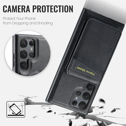 Magnetic Leather Flip Phone Case for Samsung