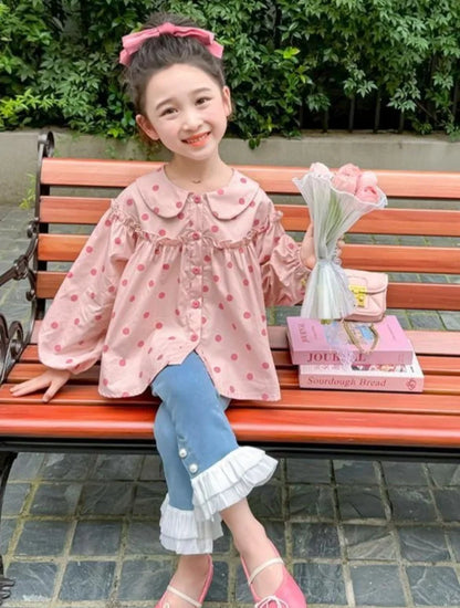 Long Sleeve Blouse with Bow Tie Trendy