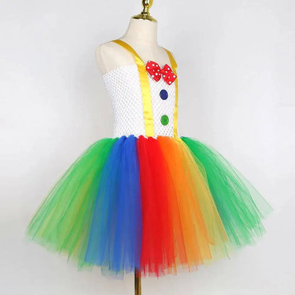 Rainbow Circus Costume Tutu Dress for Girls