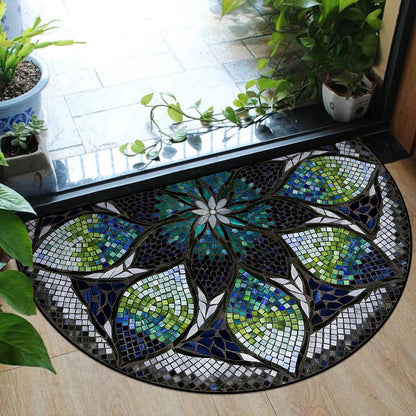 Semi-circular Carpet Outdoor Rug Modern Art