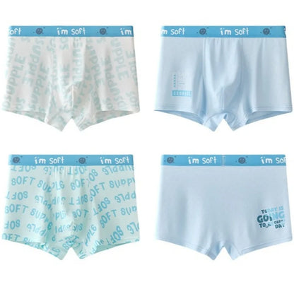 4PCS Teen Boys Mesh Breathable Young Children Underwear