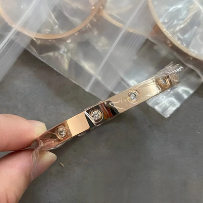 Diamond Cuff Women Bracelet Gold Tone