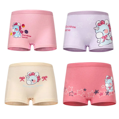 12 Pcs Girls Breathable Cotton Cute Cartoon Panties