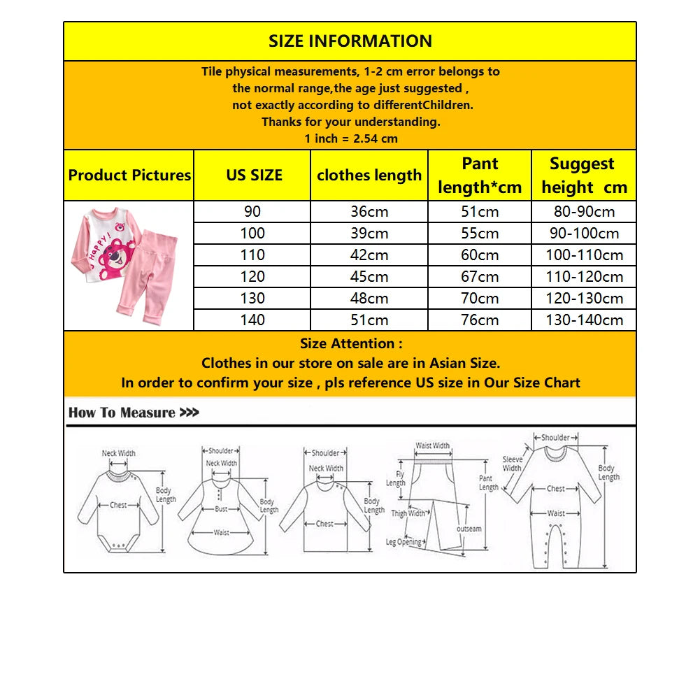 2 Pcs Girls Rapunzel Sleepwear Cartoon Pajamas