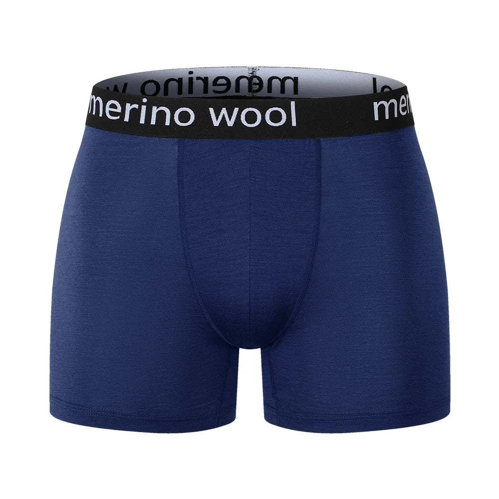 Mens Merino Wool Boxer Brief Breathable Fitness
