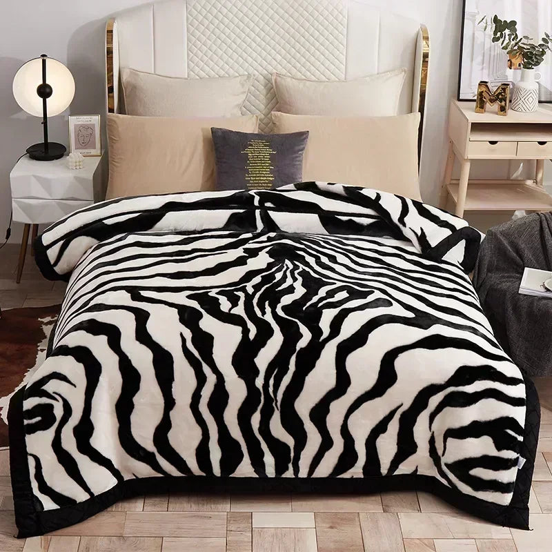 European Style Warm Raschel Blanket High End