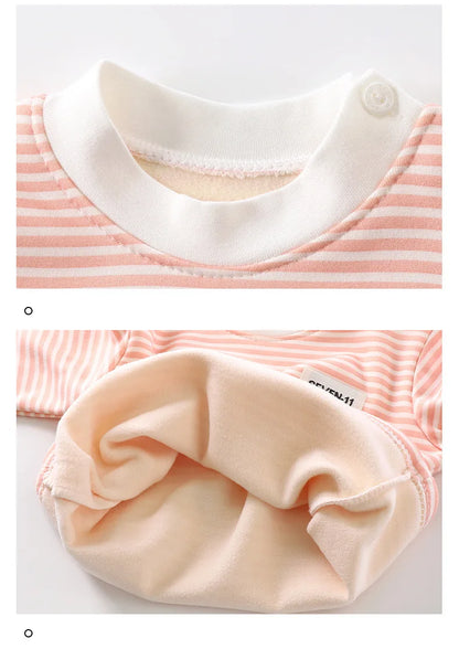 2 Pcs Plush Girls Breathable Casual Wear