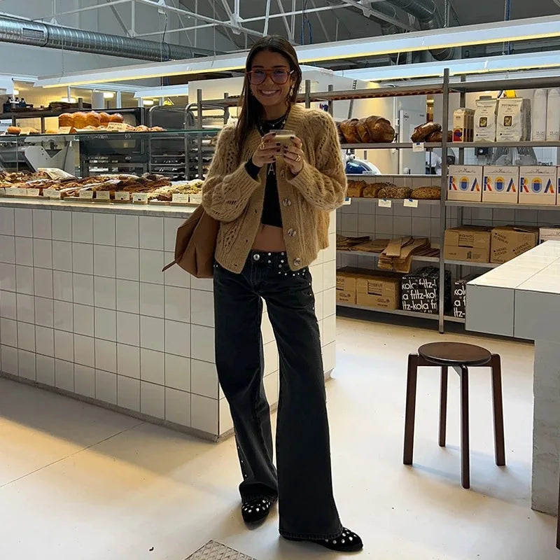 High Waist Street Unisex Fashion Printed Casual Jeans