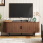 TV Table with Sliding Doors Adjustable Shelves